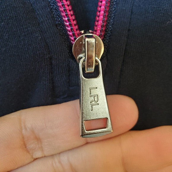 Lauren Ralph Lauren Women's Black Quarter Zip Pullover Sweater Sz L Black Label - Picture 8 of 8